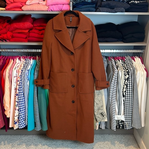 Unbranded brown long coat size 2 - Picture 1 of 3